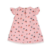 Strawberry Baby Dress + Bloomer (Organic Muslin): Pink / 12-18M