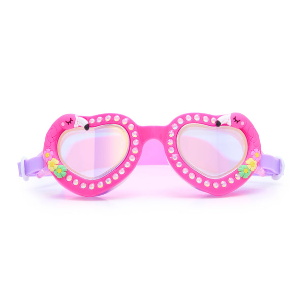 Aloha Flamingo Kids Swim Goggle, Beach, Summer, Girls, Heart