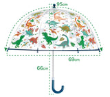 Clear color-changing mushroom umbrella by Stephen Joseph Gifts, featuring a transparent canopy with mushroom design.
