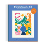 Blooming Wildflowers punch needle kit by Chronicle Books featuring colorful floral embroidery supplies and tools.