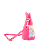 Girl's Little Mermaid Confetti Seashell Tote Bag: Blue