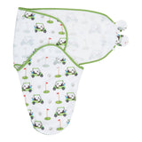 Cotton Velcro Newborn Swaddle Sack Golf A Round: S/M(0-3 Months)