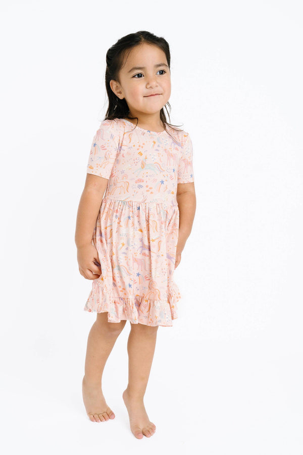 Stardust Unicorns Short Sleeve Bamboo Dress