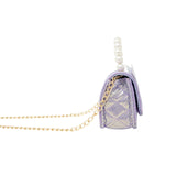 Mermaid Tail Pearl Handle Bag: Purple