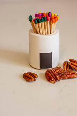 Cylinder Match Holder: Black / Rainbow