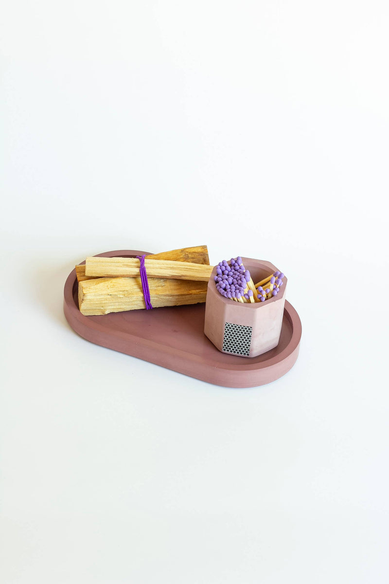 Candle Tray set 3-Piece Palo Santo: Navy