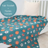 Baby Muslin Swaddle Blanket 47x47 Little Athlete