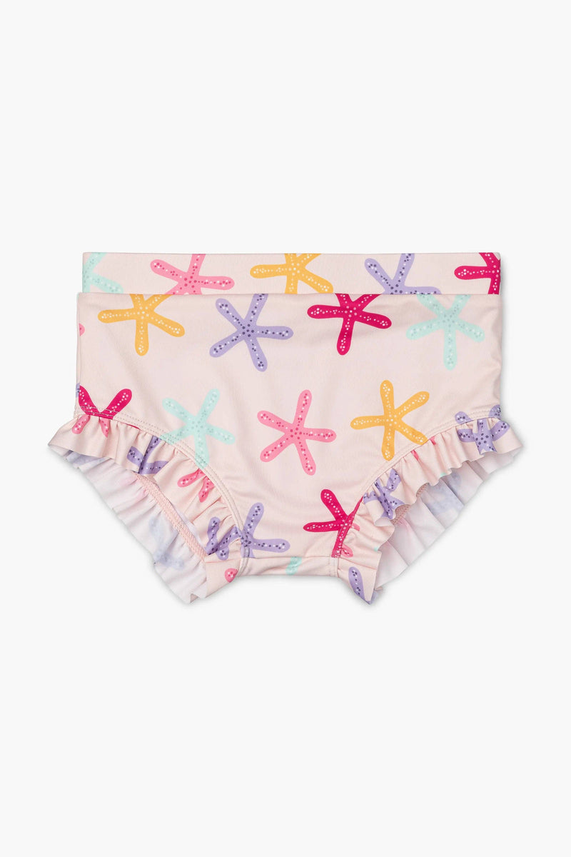 Kids & Baby Swim Rashguard Top + Ruffle Bottoms Set_Colorful Starfish