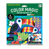 Rainforest Friends Color Magic Water-Reveal Kit by Chronicle Books featuring colorful rainforest animal illustrations and a water pen.