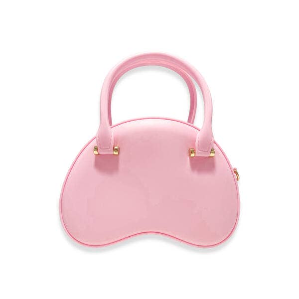 B3005 Floral Matt Jelly Dome Purse (3 Colors): PINK