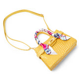 Vivid Crocodile Scarf Handbag: Orange