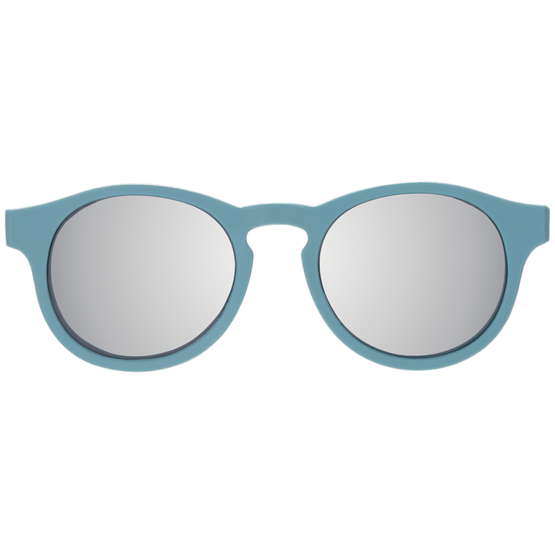 Kids Seafarer Blue Keyhole sunglasses with Silver Lens: Ages 3-5