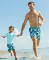 Boys Fish Friends Swim Trunks: Blue / 12-18m