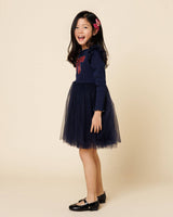 Frill Bow Tutu Dress: Red