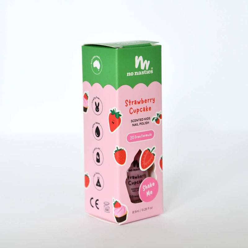 20 FREE Water Based Scented Scratch Off Kids Nail Polish: Cherry Berry - Bright Pink