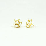 Briony Stud Earring Gold Plated - Natural Pearl