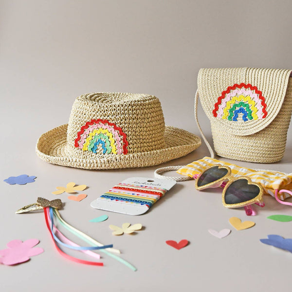 Ric Rac Rainbow Straw Bucket Hat 3-6 Years