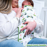 Cotton Velcro Newborn Swaddle Sack Golf A Round: S/M(0-3 Months)