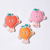 Set of three Sunnylife Dive Buddies Poppy the Peach plush toys in vibrant peach and coral colors, perfect for aquatic adventures.