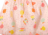 Veggie Baby Cap Sleeve Muslin Dress Bloomer (Organic Muslin): Blush