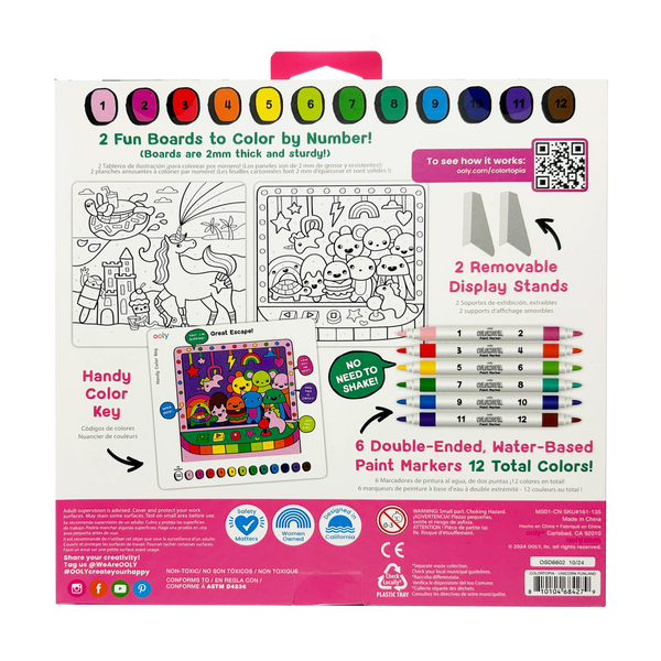 Colortopia Paint Marker By Number Kit - Unicorn Funland