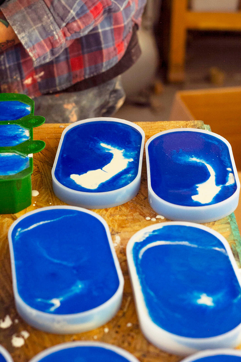 The Candle Tray: Navy
