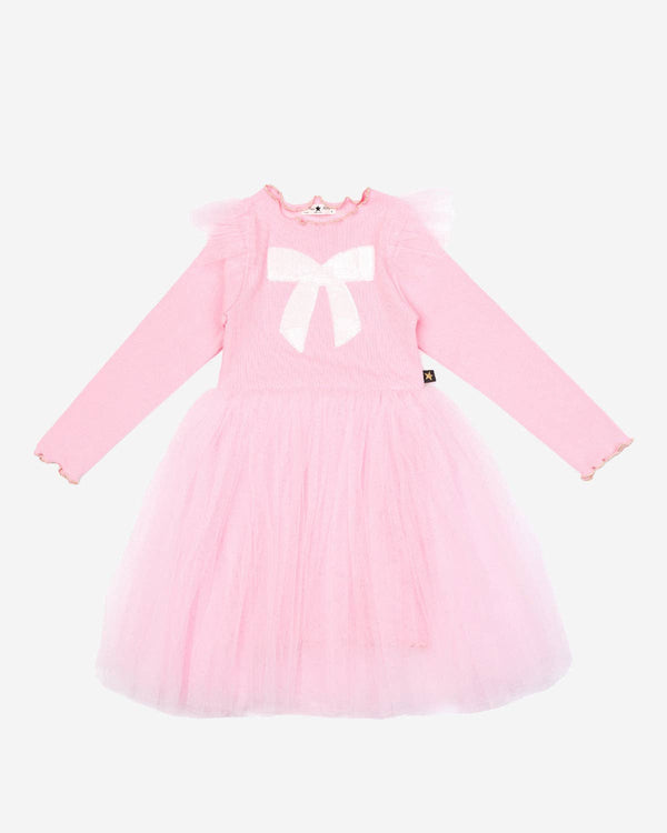 Frill Bow Tutu Dress: Red
