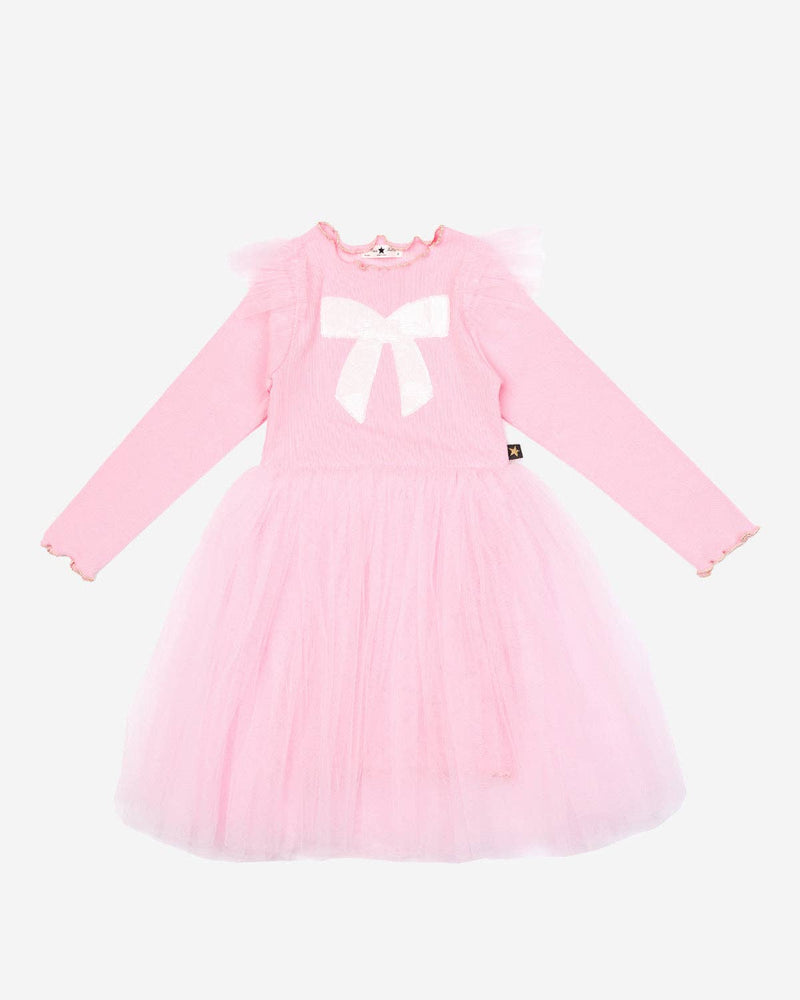 Frill Bow Tutu Dress: Red
