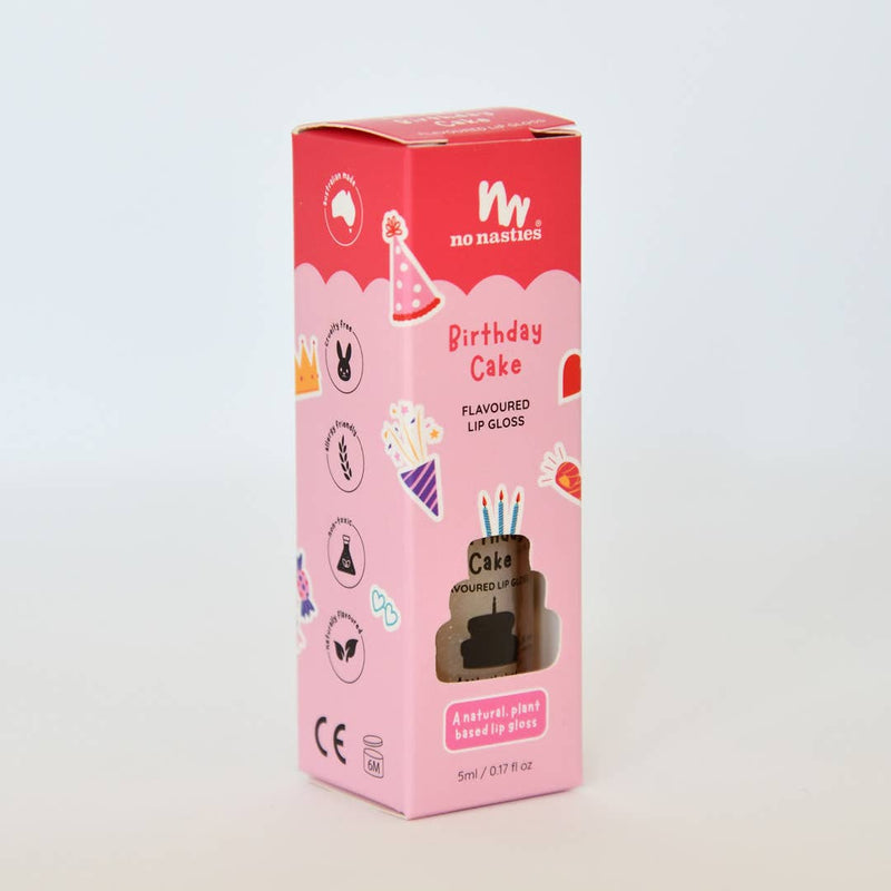 Natural Kids Lip Gloss Wands - Multiple Flavours available: Strawberry Cupcake - Pink