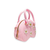 B3005 Floral Matt Jelly Dome Purse (3 Colors): PINK