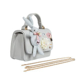 B1207 Bunny Applique Purse (4 Colors): Fuchsia