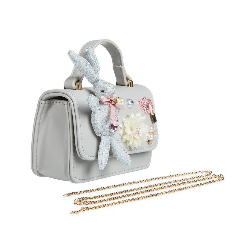 B1207 Bunny Applique Purse (4 Colors): Fuchsia