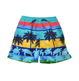 Kids UPF50+ Wesley Swim Trunks with Mesh Liner for Boys: Octo-Pop / 6M