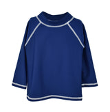 Kids UPF50+ Boys Rash Guard Swim Top: Navy / 6m