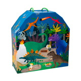 Colorful Dino Playbox by Floss and Rock featuring a playful dinosaur design and storage compartments for kids' toys.