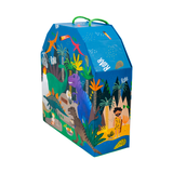 Colorful Dino Playbox by Floss and Rock featuring fun dinosaur toys and storage for kids' playroom or nursery.