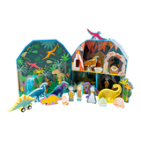 Colorful Dino Playbox by Floss and Rock containing dinosaur toys and accessories for imaginative play.
