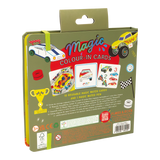 Color-changing water cards featuring cars from Floss and Rock, showcasing vibrant, playful designs for kids' water play.