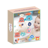 8 PCs Bath Toys for Toddler with Waterfall Station Squirters