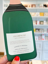 A Ginger P. Designs champagne congratulations greeting card with a toast to you message and elegant champagne illustration.