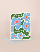 Trippy Daisies Birthday Greeting Card