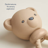 Itzy Ritzy Bear Sweetie Rattle for babies, soft plush toy with a gentle rattle sound, designed for infant sensory play.