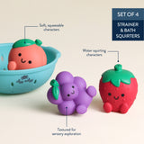 Itzy Splash Pals™ bath and water toy featuring colorful, soft aquatic characters for kids' bath time fun.