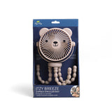 Itzy Ritzy Itzy Breeze 3-Speed Stroller Fan mounted on a stroller with adjustable vents and control buttons.