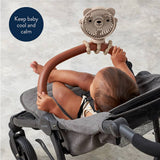 Itzy Breeze 3-Speed Stroller Fan by Itzy Ritzy, compact fan with adjustable speeds attached to a stroller for cooling.