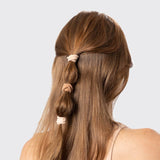 Set of 20 blush-colored eco-friendly nylon elastics from KITSCH, ideal for hair styling and securing hair comfortably.