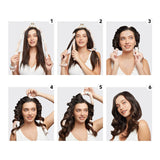 KITSCH satin heatless curling set with sunset tie-dye design, featuring soft satin fabric for gentle, heat-free hair curls.