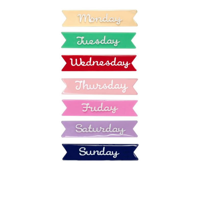 Days of the Week Hair Clips Set – A Little Wyld