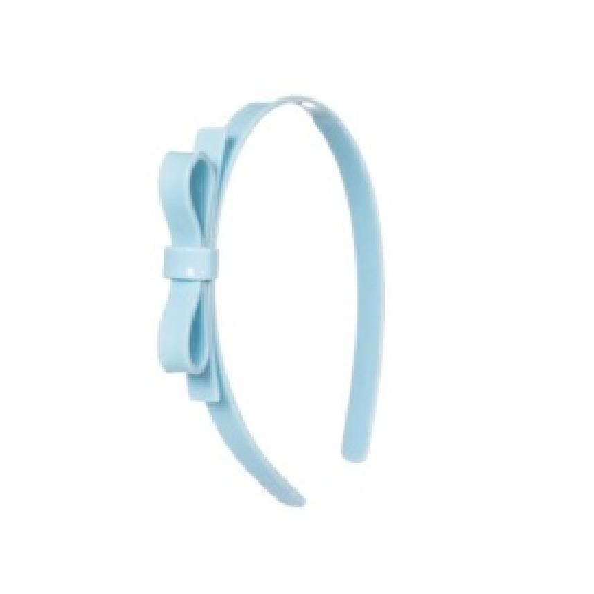THIN BOW BABY BLUE HEADBAND