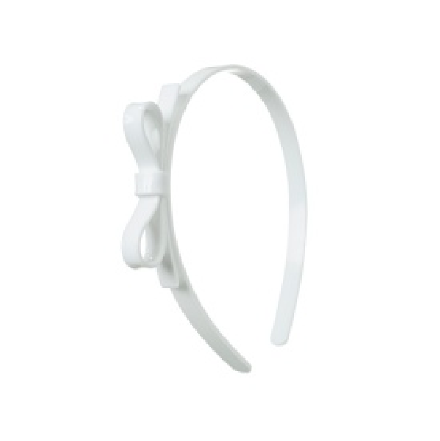 THIN BOW WHITE HEADBAND